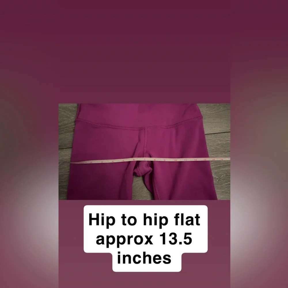 Lululemon Size 6 Cropped Leggings Purple Magenta Athletic - Picture 9 of 10